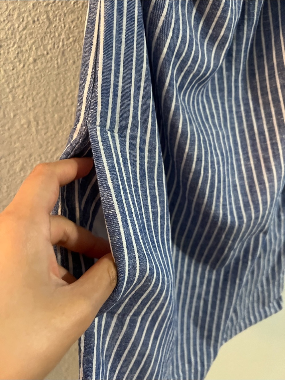 Madewell Blue and White Striped One-Shoulder Dress - Picture 3 of 8